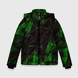 Куртка зимняя для мальчика GREEN STRIPES, цвет: 3D-черный