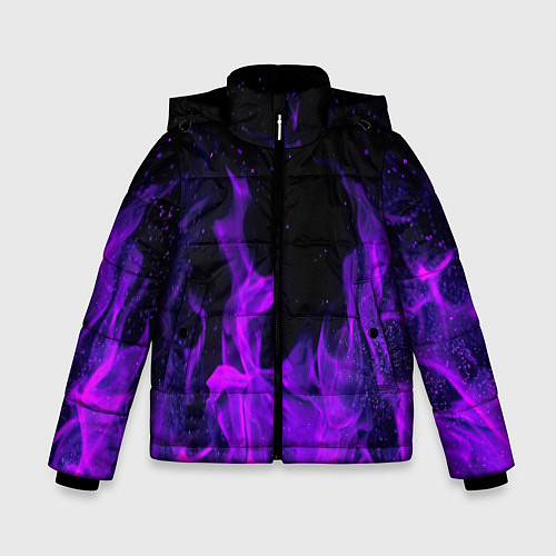 Зимняя куртка для мальчика ФИОЛЕТОВЫЙ ОГОНЬ / 3D-Черный – фото 1