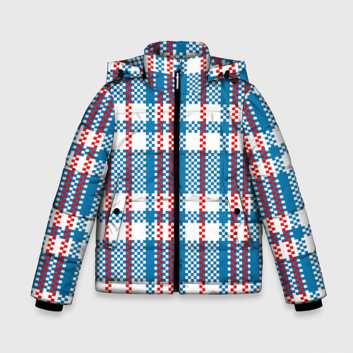 Зимняя куртка для мальчика Текстура Сумка Челнока / 3D-Черный – фото 1