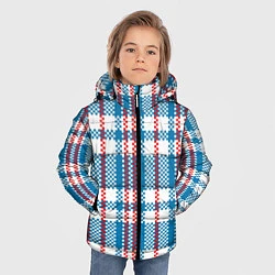 Куртка зимняя для мальчика Текстура Сумка Челнока, цвет: 3D-черный — фото 2