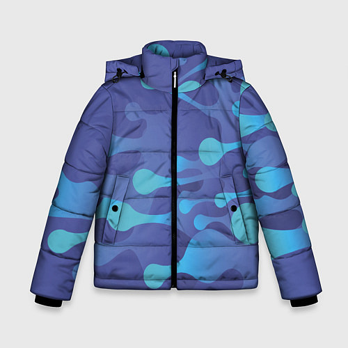 Зимняя куртка для мальчика Абстрактные краски / 3D-Черный – фото 1