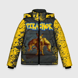 Куртка зимняя для мальчика Пикачок, цвет: 3D-черный