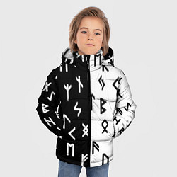 Куртка зимняя для мальчика РУНЫ, цвет: 3D-светло-серый — фото 2