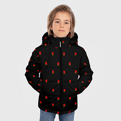 Куртка зимняя для мальчика РОЗЫ, цвет: 3D-красный — фото 2