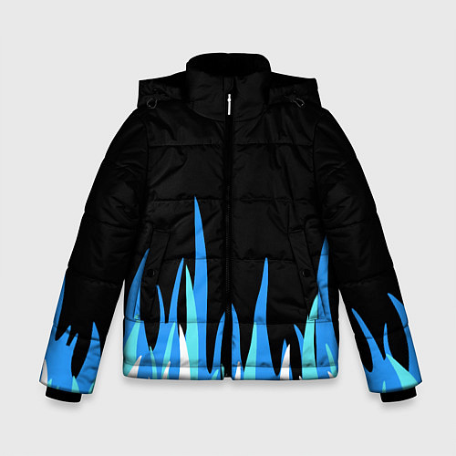 Зимняя куртка для мальчика Синее пламя / 3D-Черный – фото 1