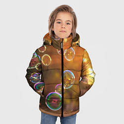Куртка зимняя для мальчика Мыльные пузыри, цвет: 3D-черный — фото 2