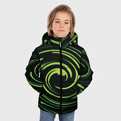 Куртка зимняя для мальчика Twisted greens, цвет: 3D-черный — фото 2