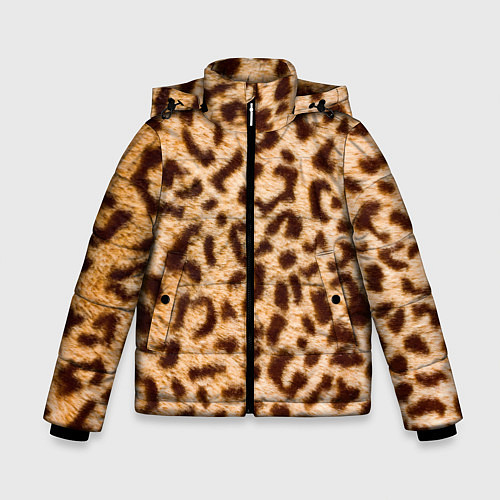 Зимняя куртка для мальчика Леопард / 3D-Черный – фото 1