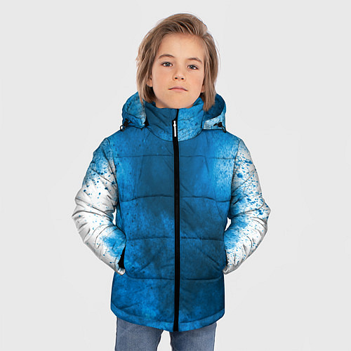 Зимняя куртка для мальчика СИНИЙ ДЫМ / 3D-Красный – фото 3