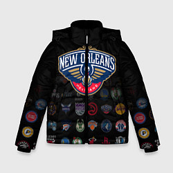 Куртка зимняя для мальчика New Orleans Pelicans 1, цвет: 3D-черный