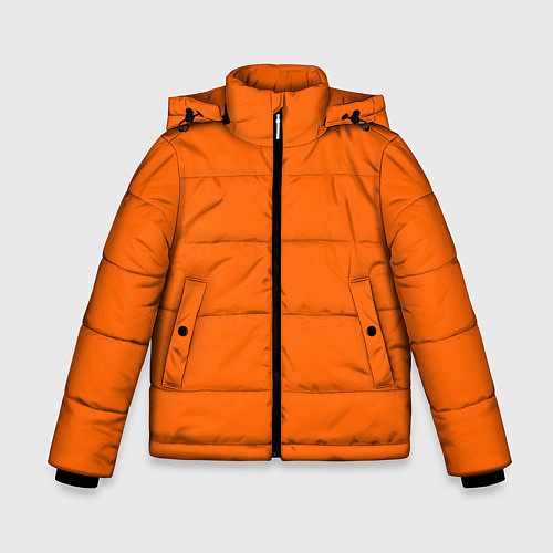 Зимняя куртка для мальчика Цвет апельсиновая корка / 3D-Черный – фото 1