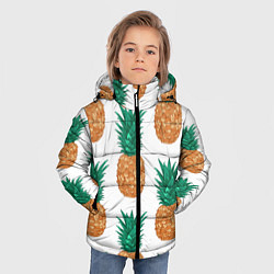 Куртка зимняя для мальчика Ананасовый арт, цвет: 3D-светло-серый — фото 2