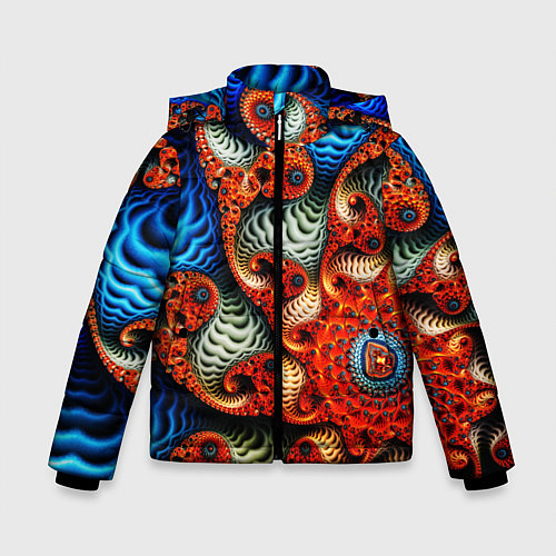 Зимняя куртка для мальчика Fractal illusion / 3D-Черный – фото 1