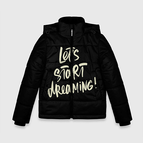 Зимняя куртка для мальчика Давайте начнем мечтать / 3D-Черный – фото 1
