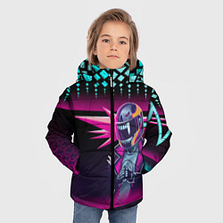 Куртка зимняя для мальчика НЕОНОВЫЙ ГОНЩИК, цвет: 3D-черный — фото 2