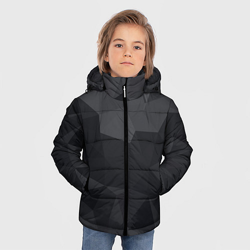 Зимняя куртка для мальчика Грани / 3D-Красный – фото 3