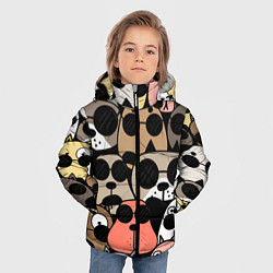 Куртка зимняя для мальчика Серьезные псы, цвет: 3D-красный — фото 2