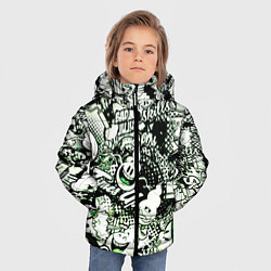 Куртка зимняя для мальчика Граффити, цвет: 3D-светло-серый — фото 2