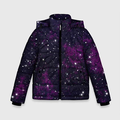 Зимняя куртка для мальчика Космос / 3D-Черный – фото 1
