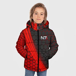 Куртка зимняя для мальчика Mass Effect N7, цвет: 3D-черный — фото 2