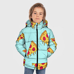 Куртка зимняя для мальчика Ароматная пицца, цвет: 3D-красный — фото 2