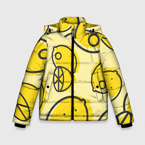 Зимняя куртка для мальчика Лимончики / 3D-Черный – фото 1