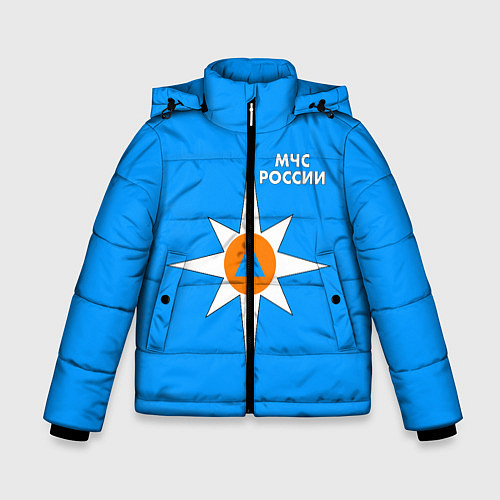 Зимняя куртка для мальчика МЧС России / 3D-Черный – фото 1