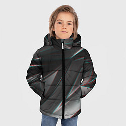 Куртка зимняя для мальчика GEOMETRY STRIPES GLITCH, цвет: 3D-черный — фото 2