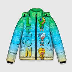 Куртка зимняя для мальчика Brawl Stars Leon Trio, цвет: 3D-черный