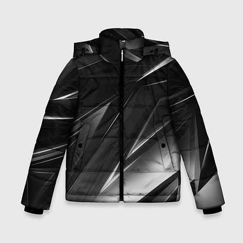 Зимняя куртка для мальчика GEOMETRY STRIPES BLACK & WHITE / 3D-Черный – фото 1