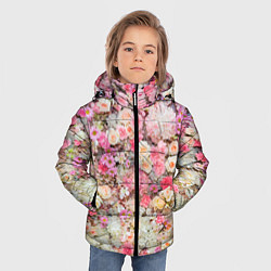 Куртка зимняя для мальчика Цветочное поле, цвет: 3D-черный — фото 2