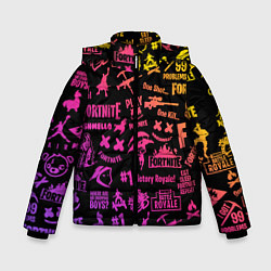 Куртка зимняя для мальчика FORTNITE PARTY EVENT, цвет: 3D-черный