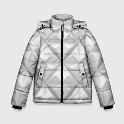 Куртка зимняя для мальчика Ромбы, цвет: 3D-черный