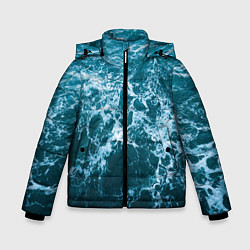 Куртка зимняя для мальчика Водная гладь, цвет: 3D-черный