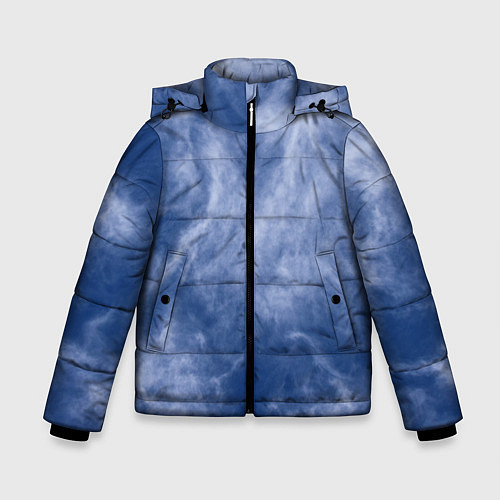 Зимняя куртка для мальчика Облака в небе / 3D-Черный – фото 1