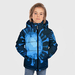 Куртка зимняя для мальчика Сorona virus infection, цвет: 3D-черный — фото 2