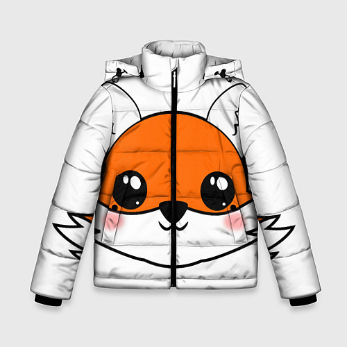Зимняя куртка для мальчика Милый лисёнок / 3D-Черный – фото 1