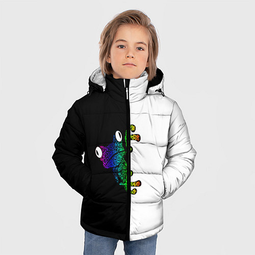 Зимняя куртка для мальчика Лягуха / 3D-Красный – фото 3