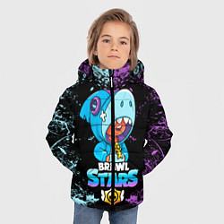 Куртка зимняя для мальчика Brawl Stars Leon Shark, цвет: 3D-светло-серый — фото 2