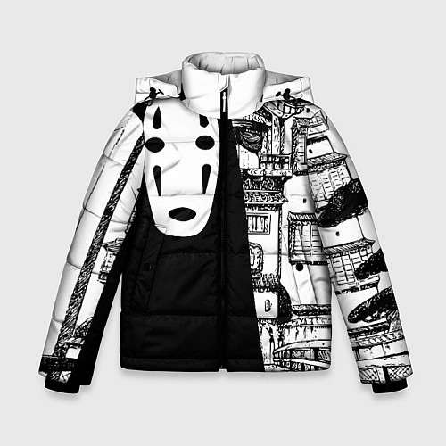 Зимняя куртка для мальчика No-Face Spirited Away Ghibli / 3D-Черный – фото 1