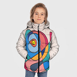 Куртка зимняя для мальчика Абстракция полет фантазии, цвет: 3D-светло-серый — фото 2