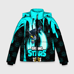 Куртка зимняя для мальчика Brawl stars mecha crow, цвет: 3D-черный