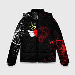 Куртка зимняя для мальчика Добро и зло, Payton Moormeier, цвет: 3D-черный