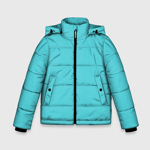 Зимняя куртка для мальчика Бирюза / 3D-Черный – фото 1