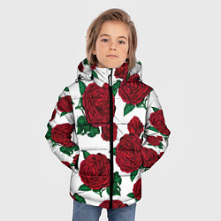 Куртка зимняя для мальчика Винтажные розы, цвет: 3D-светло-серый — фото 2