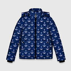 Куртка зимняя для мальчика Якоря, цвет: 3D-светло-серый