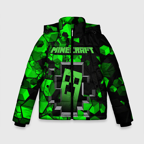 Зимняя куртка для мальчика Minecraft / 3D-Черный – фото 1