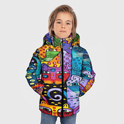 Куртка зимняя для мальчика КОТЯТА ЖИВОПИСЬ, цвет: 3D-черный — фото 2