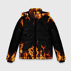 Куртка зимняя для мальчика FIRE ОГОНЬ, цвет: 3D-черный