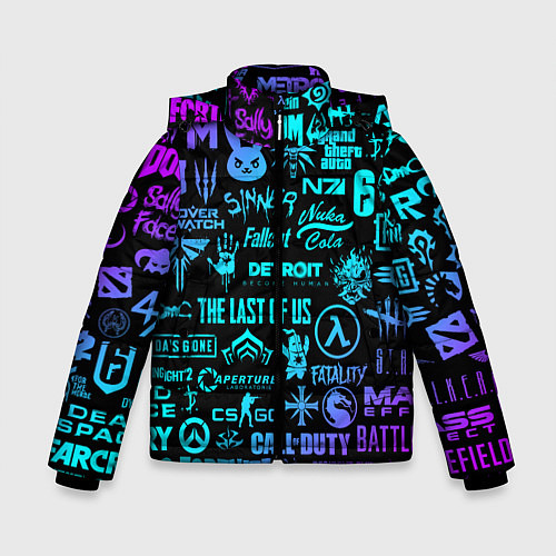 Зимняя куртка для мальчика ЛОГОТИПЫ ИГР / 3D-Черный – фото 1
